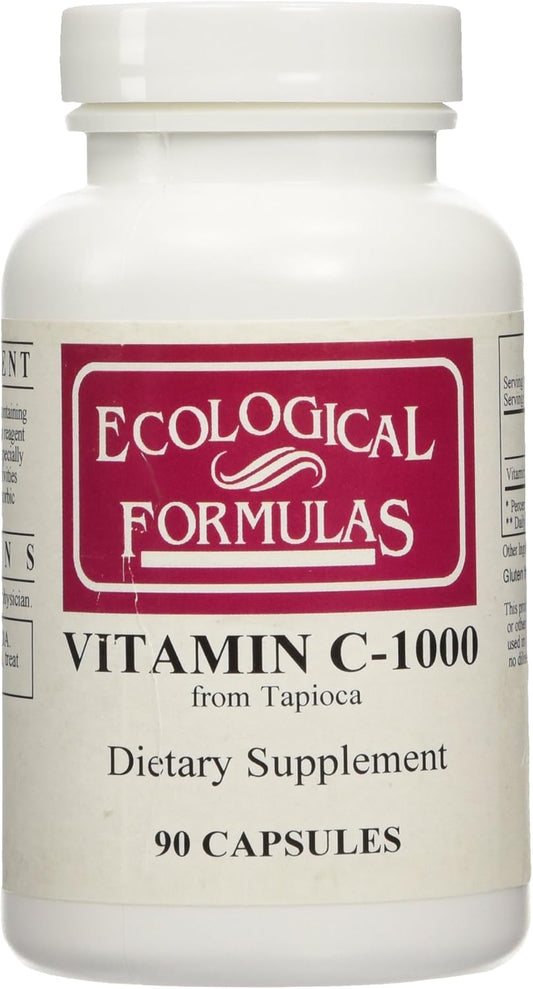 Vitamin C-1000 from Tapioca 90 Capsules by Ecological Formulas for Health and Beauty