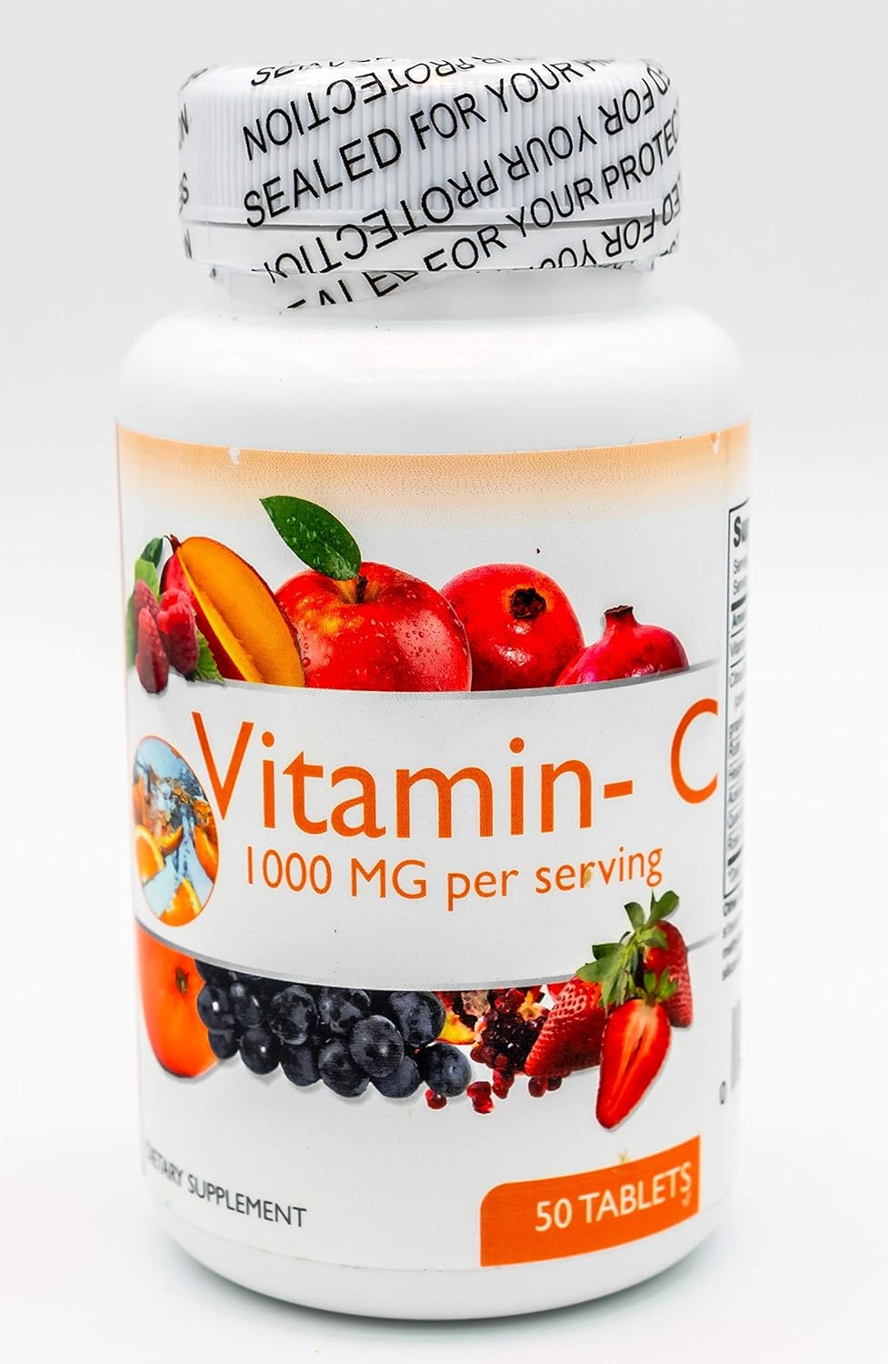 Vitamin C 1000 MG with Rose Hips Tablets for Ear and Eye Health, Immune Support, Iron Absorption - Made in USA in FDA Registered Facility - Gluten Free for Seniors