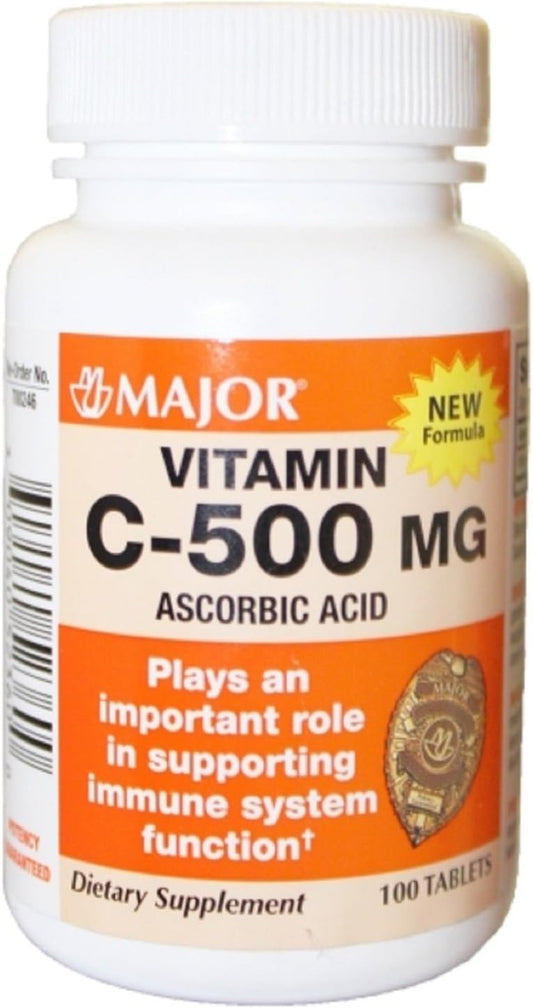 Vitamin C 500 mg Tablets - 100 Count (Pack of 3)