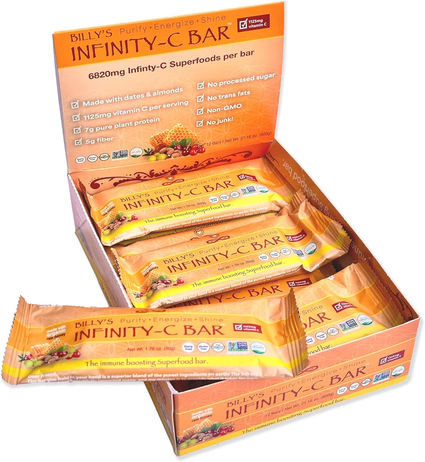 Vitamin C Bundle: 30 Servings Capsules & 12 Pack Snack Bars