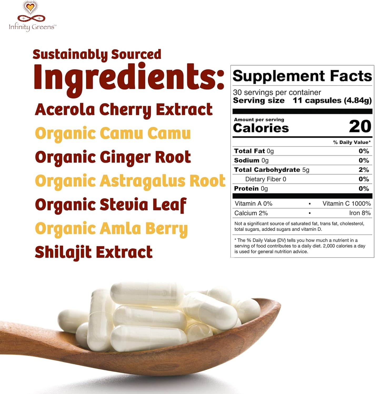 Vitamin C Bundle: 30 Servings Capsules & 12 Pack Snack Bars