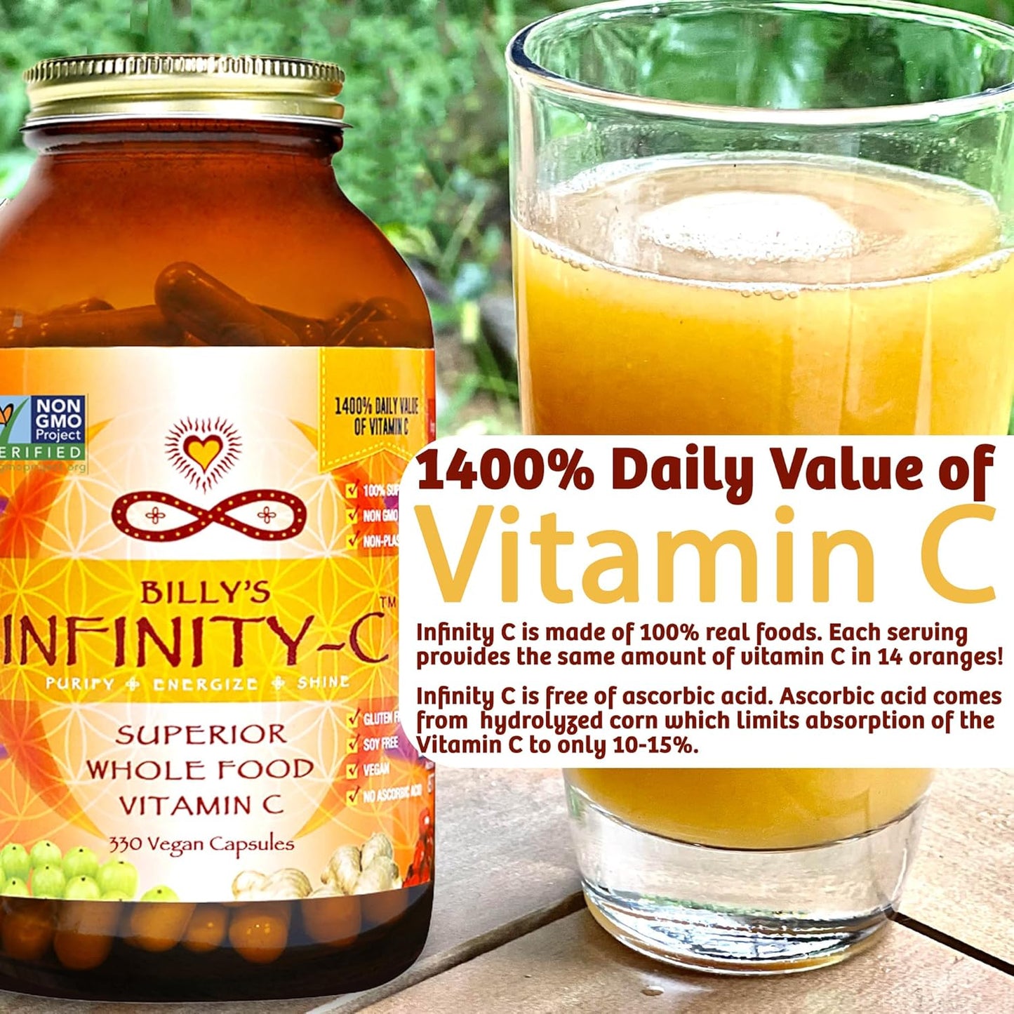 Vitamin C Bundle: 30 Servings Capsules & 12 Pack Snack Bars