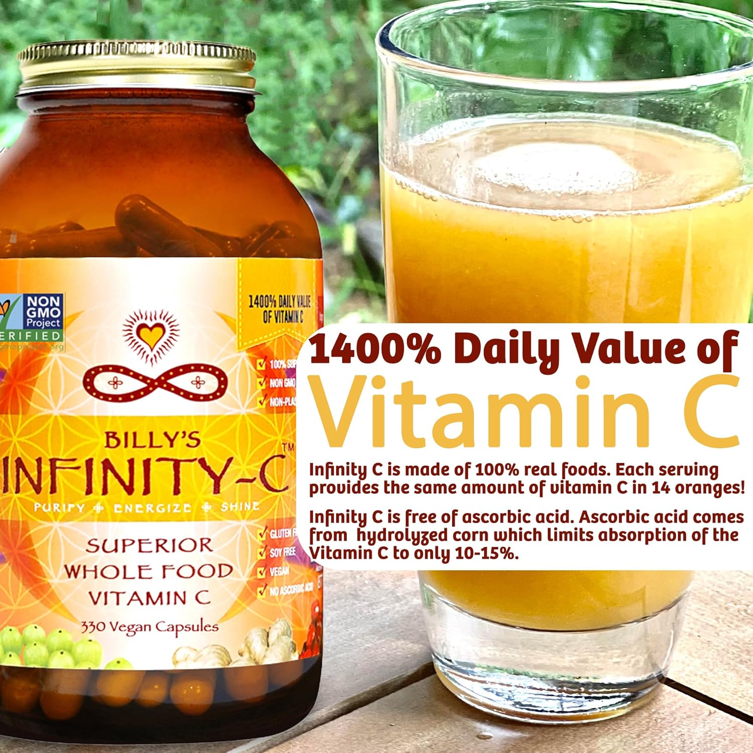 Vitamin C Bundle: 30 Servings Capsules & 12 Pack Snack Bars