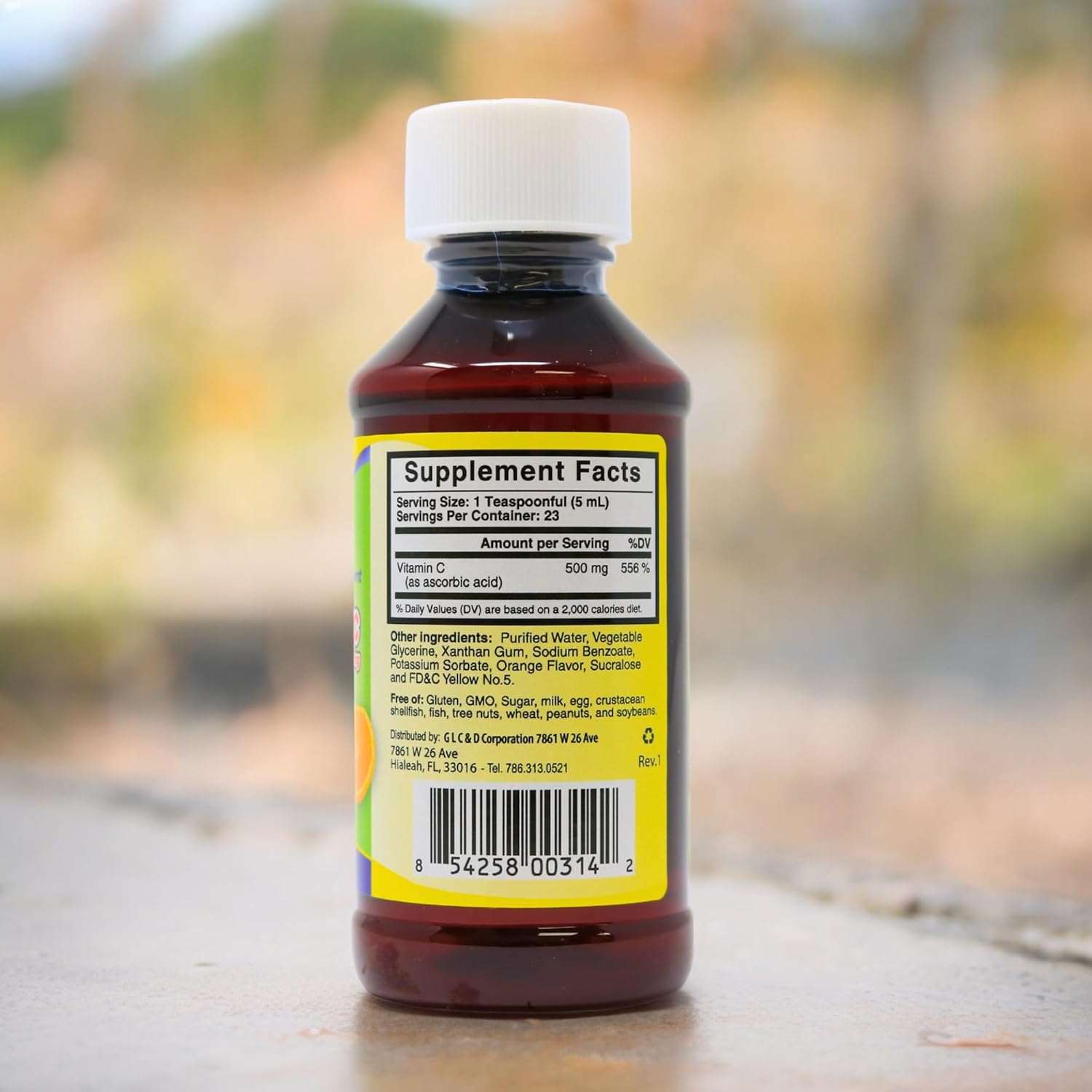 Vitamin C Immune Support Antioxidant Supplement Orange Flavor 4 Fl Oz Pack of 1