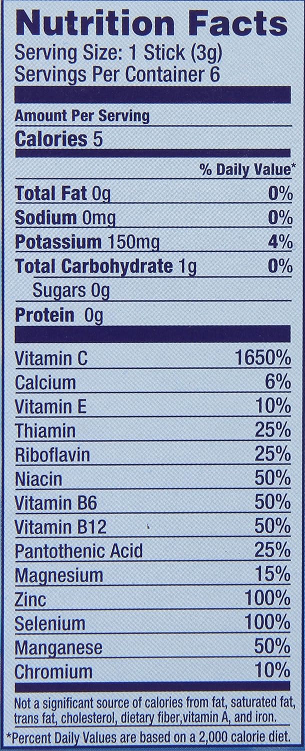 Vitamin C & Mineral Orange Drink Mix Singles To Go, 72 Packets (6 CT x 12 Packs)