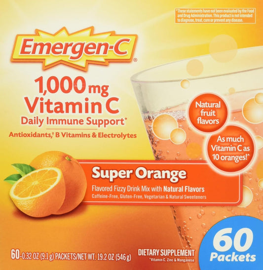Vitamin C Supplement with Electrolytes for Immune Support and Energy Boost, 30 Count Packets