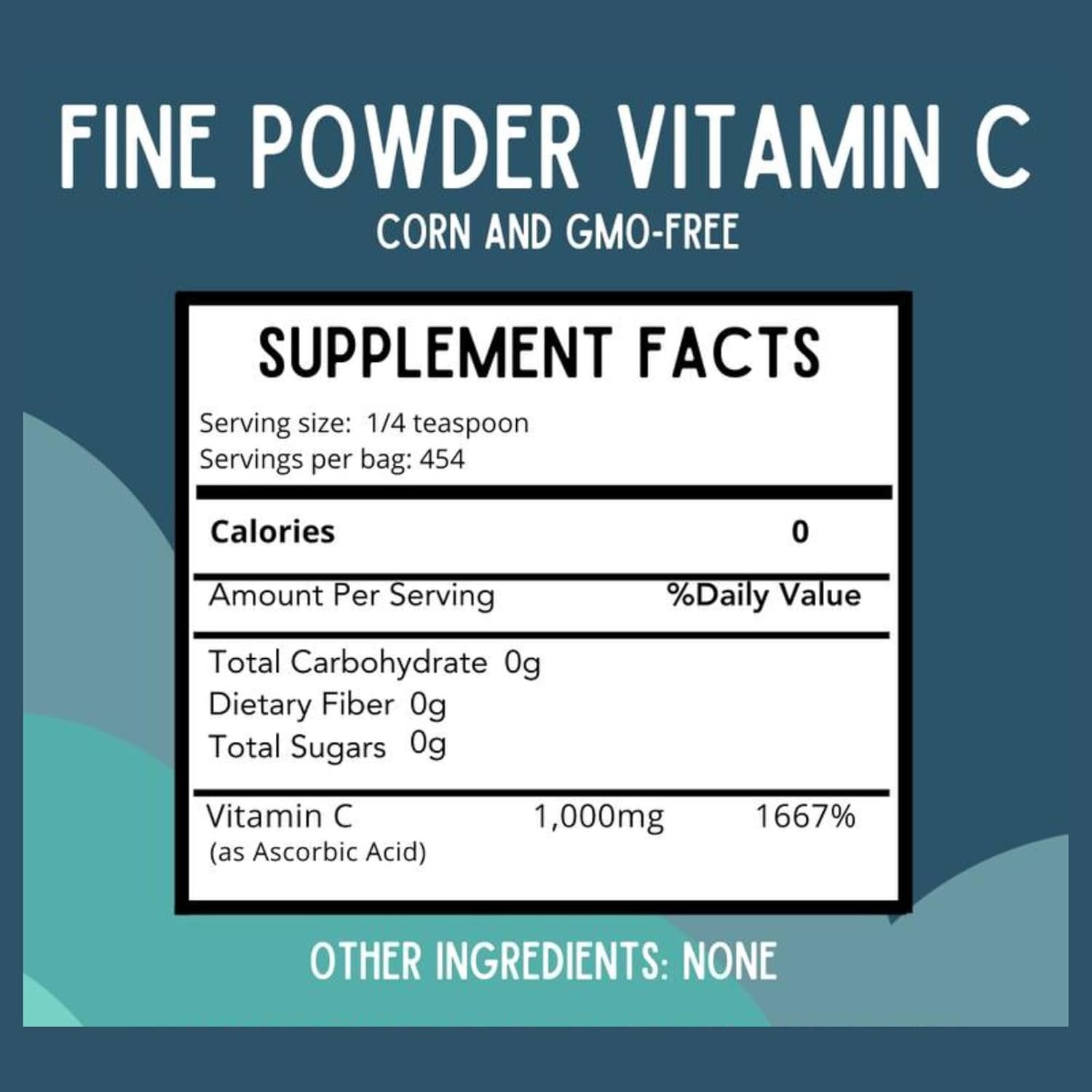 Vitamin C Wellness Bundle: 1000mg Fine Powder & 500mg Chewables | Revitalize Health with Ascorbic Acid | 1 lb. Bag