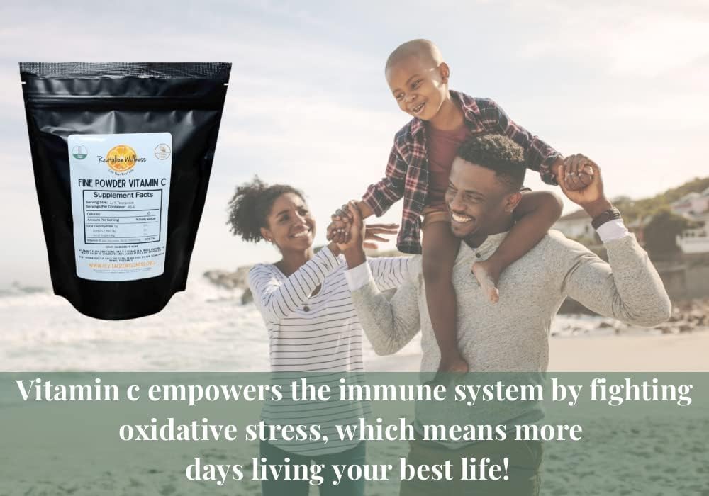 Vitamin C Wellness Bundle: 1000mg Fine Powder & 500mg Chewables | Revitalize Health with Ascorbic Acid | 1 lb. Bag