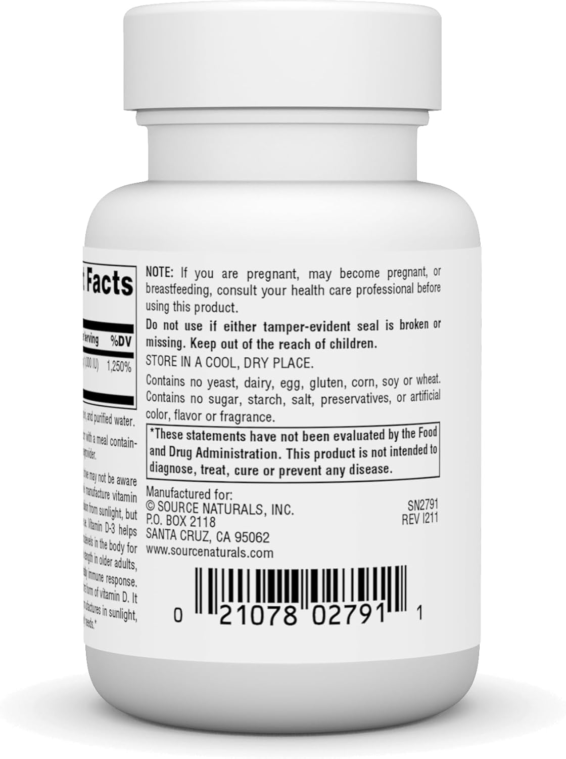 Vitamin D-3 Softgels for Bone & Immune Health - 10,000 IU - 60 Capsules by Source Naturals