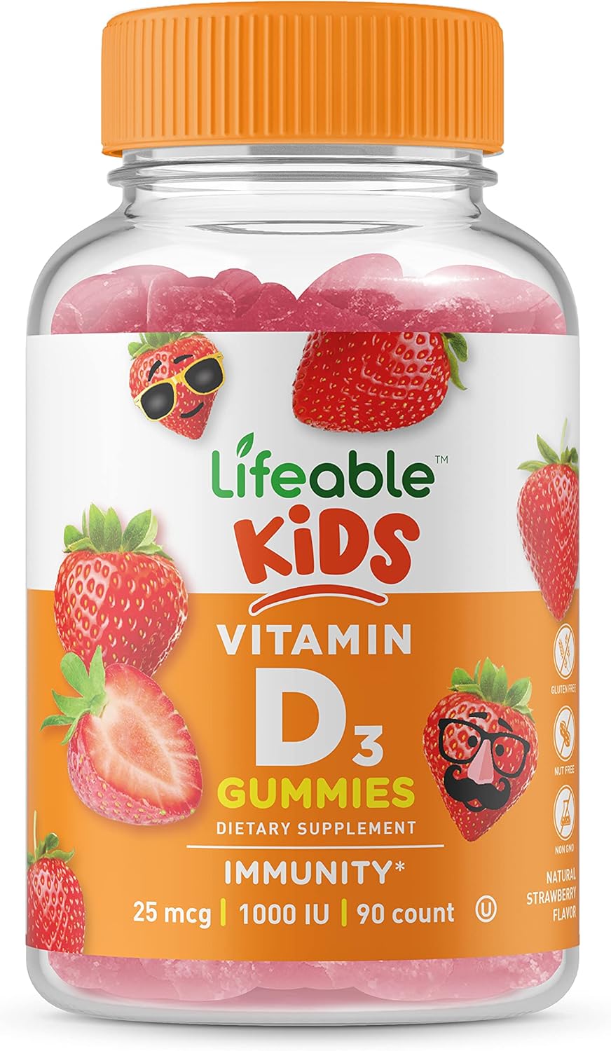 Vitamin D and Biotin Gummy Bundle for Kids - Delicious Chewable Supplements, Gluten and GMO Free