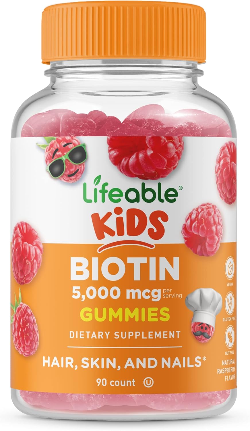Vitamin D and Biotin Gummy Bundle for Kids - Delicious Chewable Supplements, Gluten and GMO Free