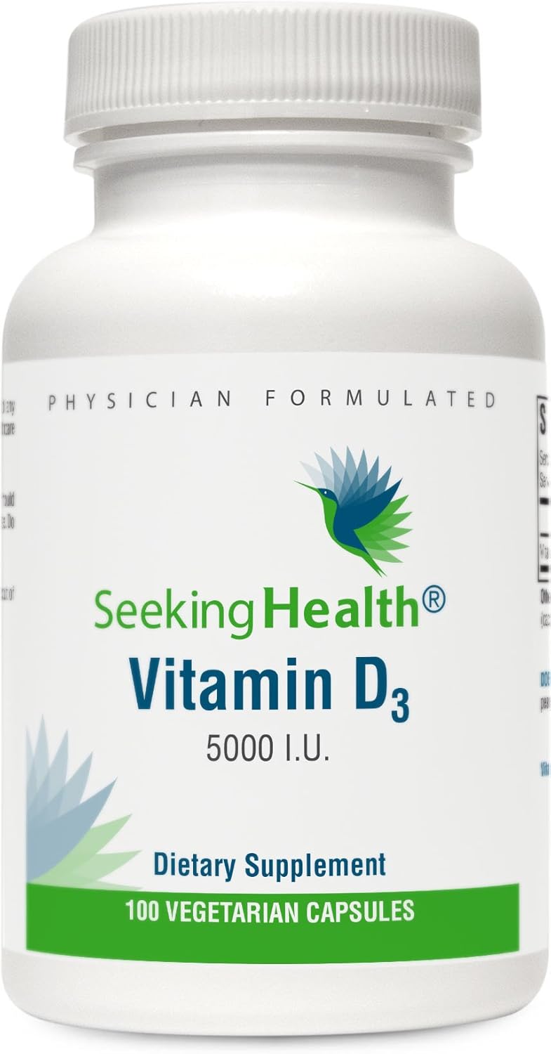 Vitamin D3 5000 IU Cholecalciferol Capsules for Immune System & Bone Health Support