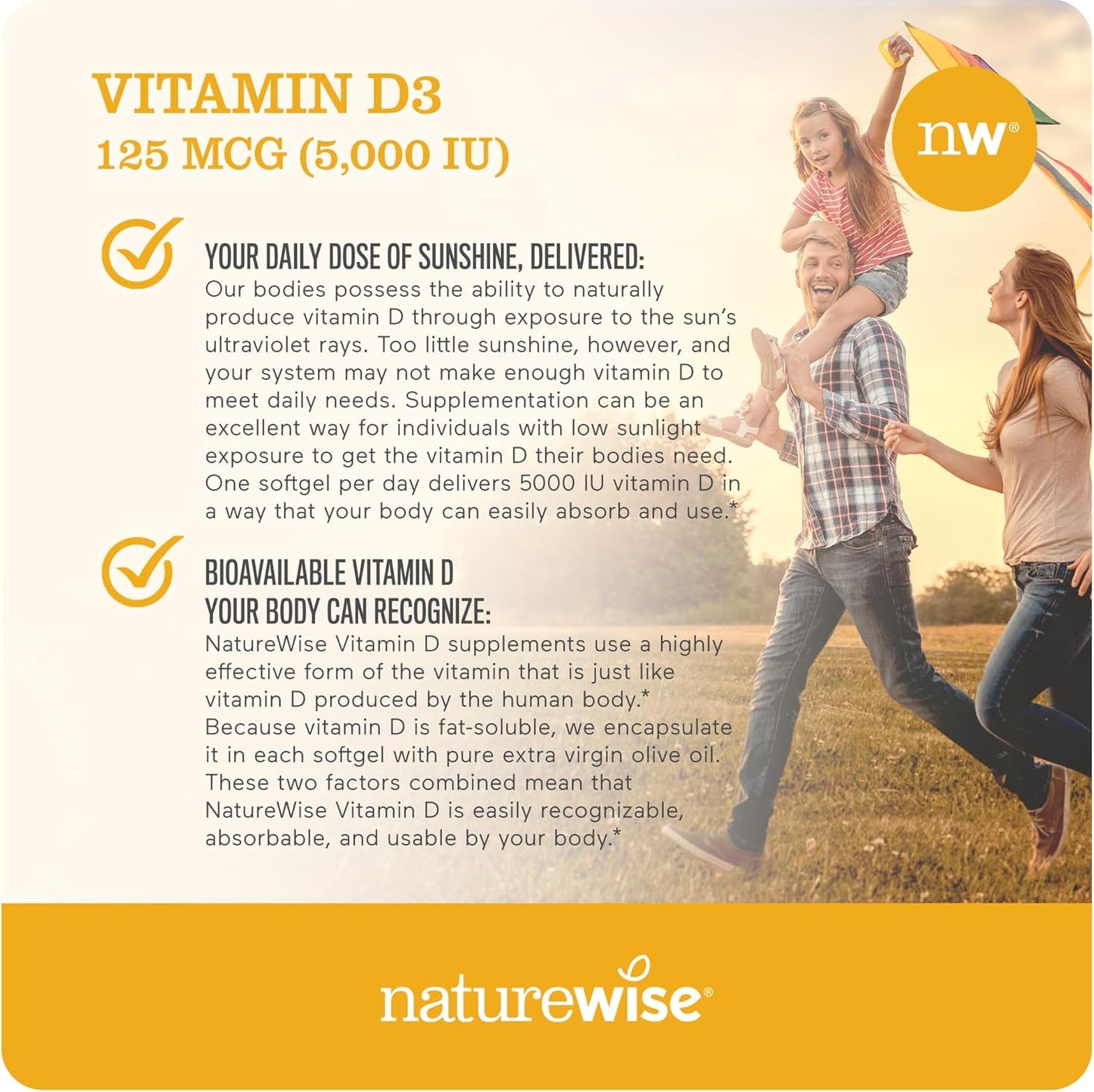 Vitamin D3 5000iu with Vitamin B Complex for Energy, Bones, Muscle, Immune Support - 30 + 60 Count