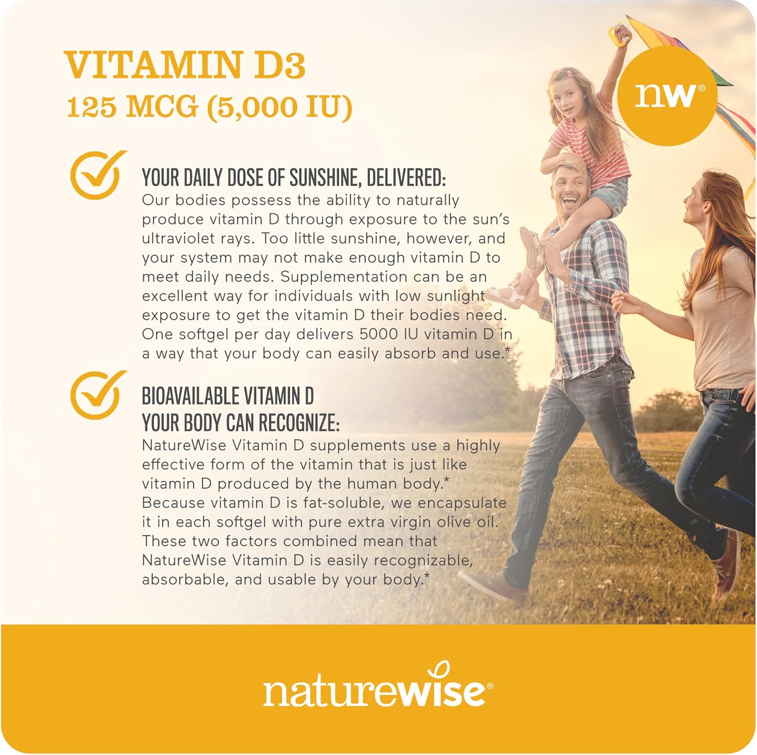 Vitamin D3 5000iu with Vitamin B Complex for Energy, Bones, Muscle, Immune Support - 30 + 60 Count