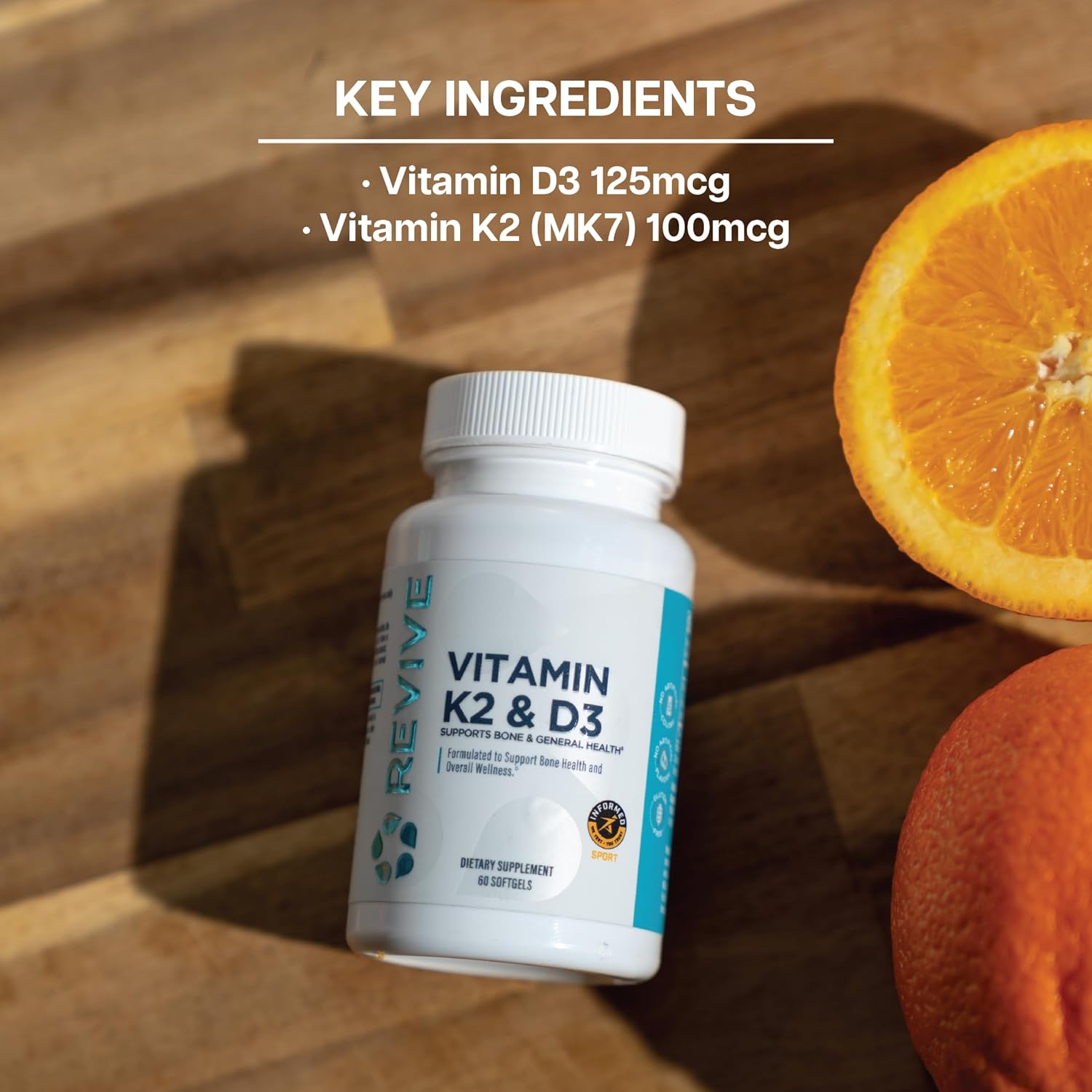 Vitamin D3 & K2 Bundle for Bone Health & Muscle Strength - Men and Women's Health Supplement for Brain Function