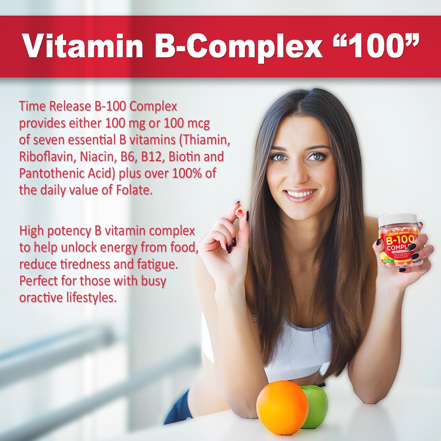 Vitamin D3 K2 Gummies with Vitamin B100 Complex for Immune Support & Energy Boost