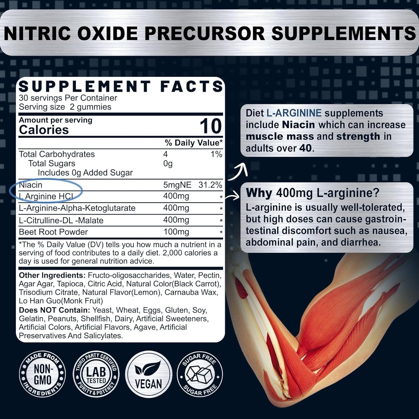 Vitamin D3 K2 + L Arginine Gummies by Nextdia - Boost Your Health with Essential Nutrients