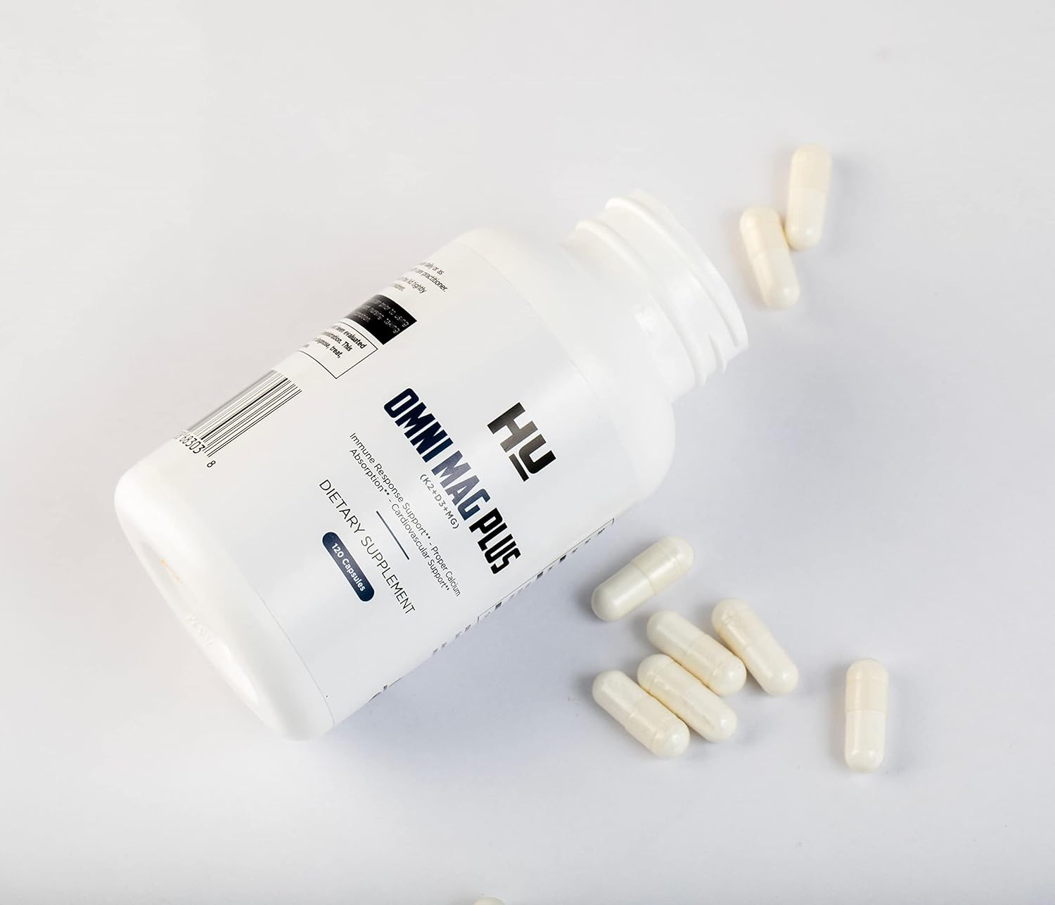 Vitamin D3, K2, & Magnesium Supplement - 5,000 IU D3, 120 mcg K2 (MK7), 75mg Mg - 120 Capsules