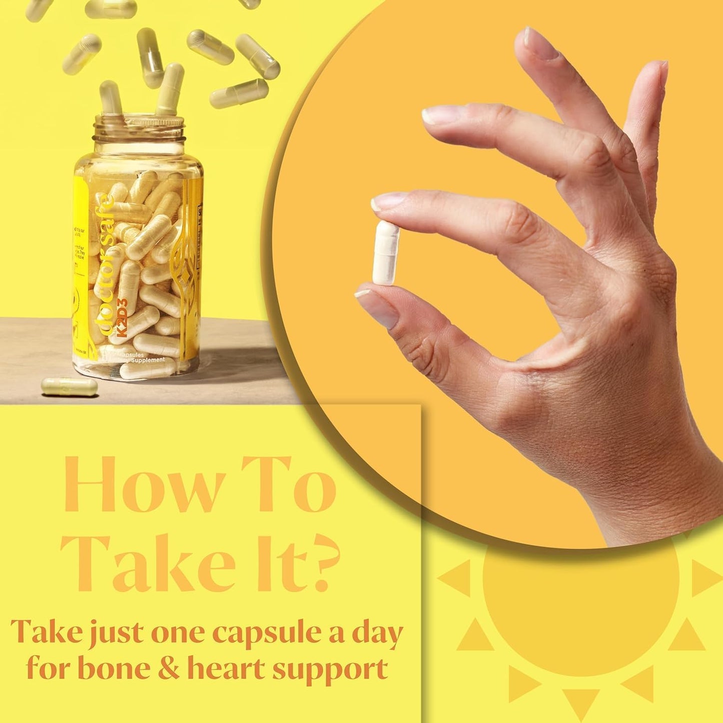 Vitamin D3 K2 with Calcium & BioPerine MK7 - 5000iu D3, Non-GMO & Gluten-Free (120 Capsules)