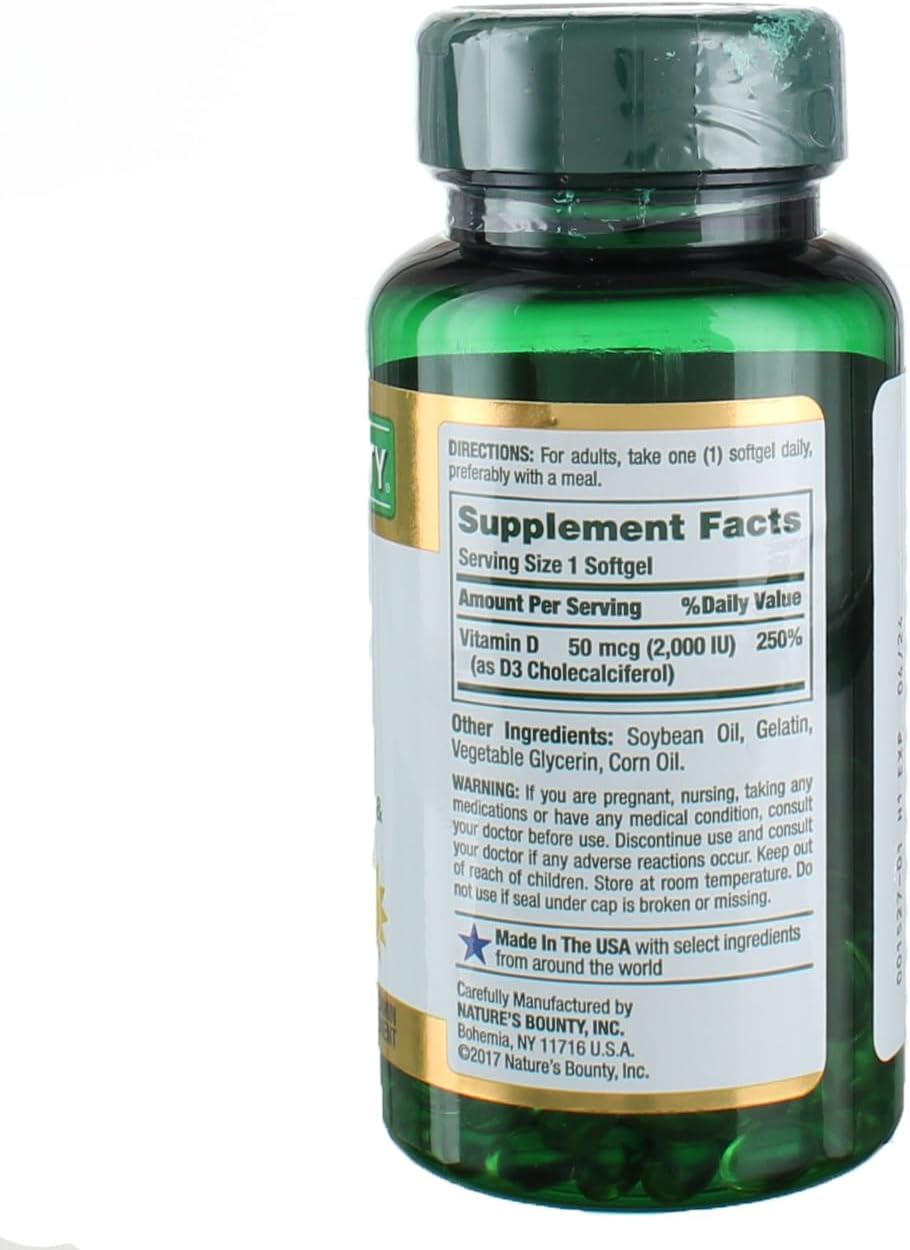 Vitamin D3 Softgels 2000 IU - 150 Count by Nature's Bounty