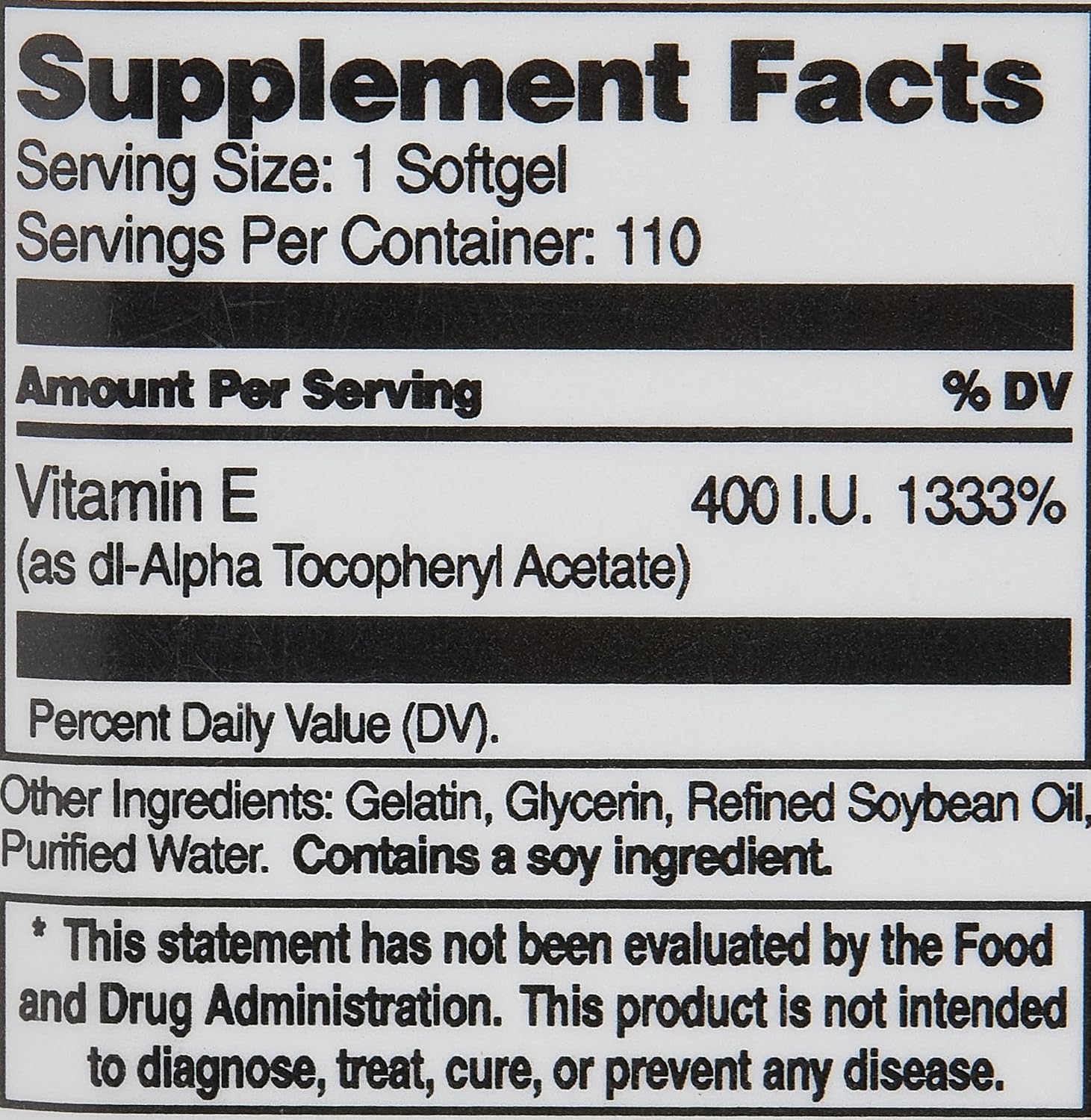 Vitamin E-400 (400 IU) Softgels for Modern Health - 110 Count
