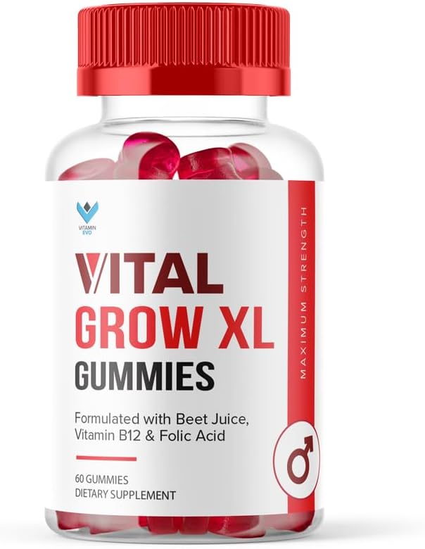 Vitamin Evo Vital Grow XL Gummies - Advanced Performance and Daily Health Support Supplement (60ct)