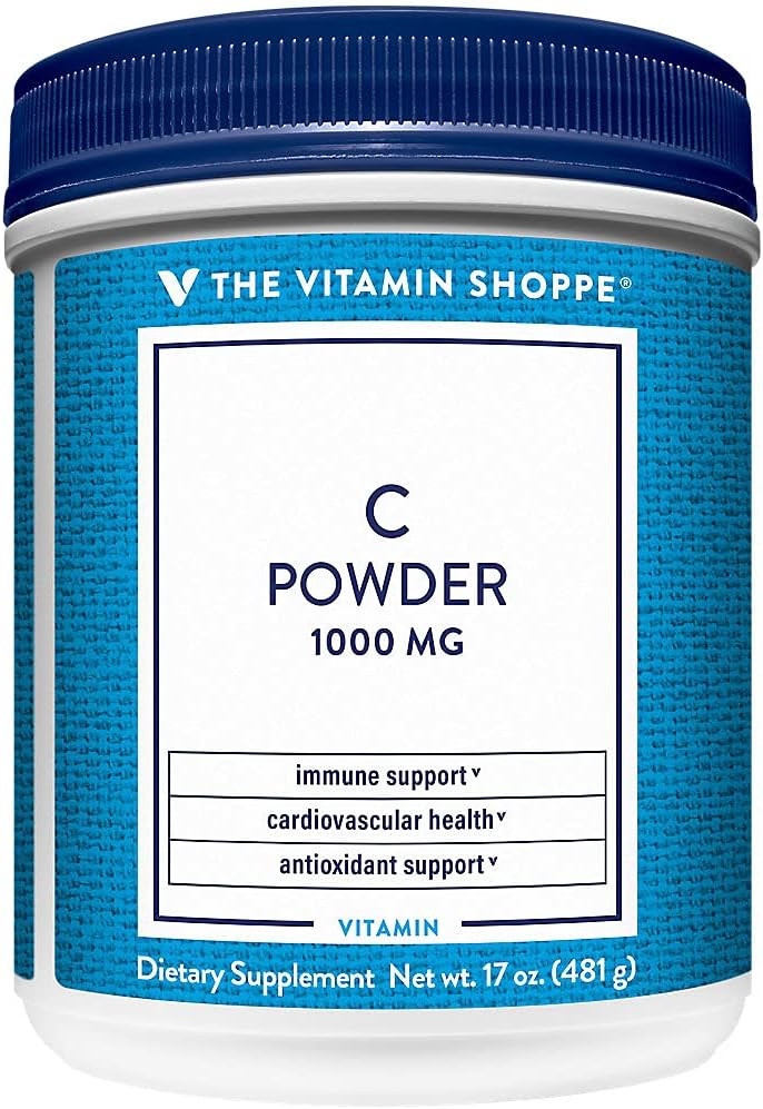 Vitamin Shoppe 1,000MG Vitamin C Powder for Immune & Cardiovascular Health (17 oz)