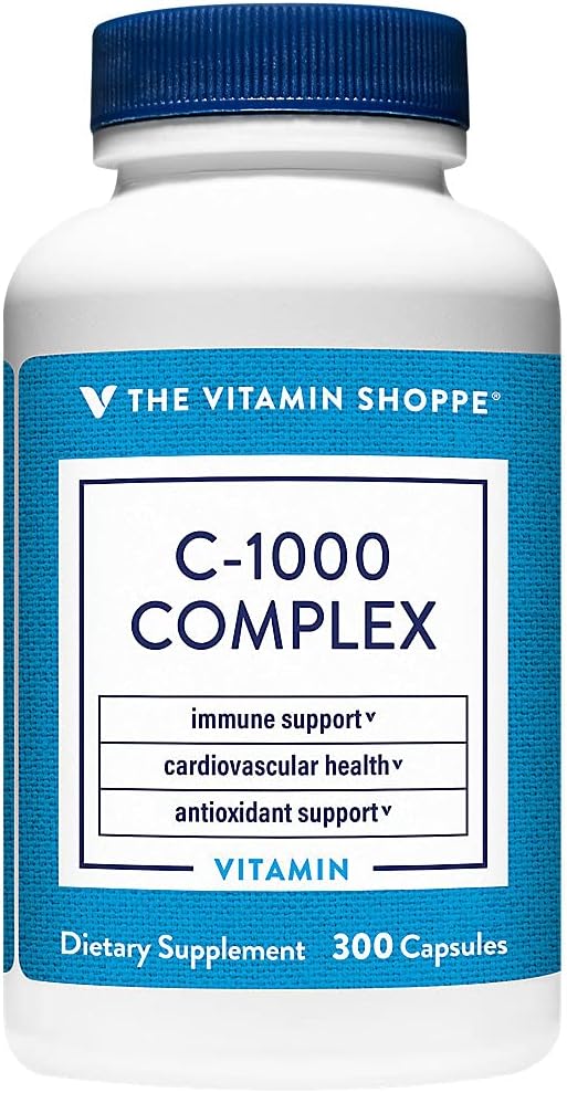 Vitamin Shoppe C-1000 Complex 1000MG: Immune & Cardiovascular Health Support (300 Caps)