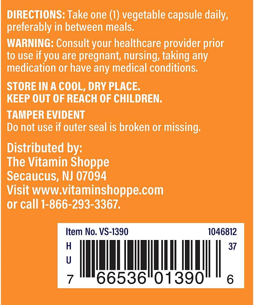 Vitamin Shoppe L-Glutamine 500MG Capsules - 100 Count