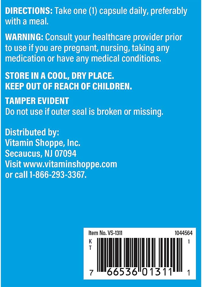 Vitamin Shoppe No Flush Niacin 500MG Capsules for Cholesterol & Metabolism Support - 300 Count