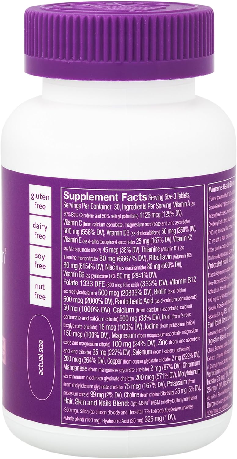 Vitamin Shoppe Ultimate Woman Gold Multivitamin - Energy, Bone, and Immune Support - Gluten Free (90 Tablets)