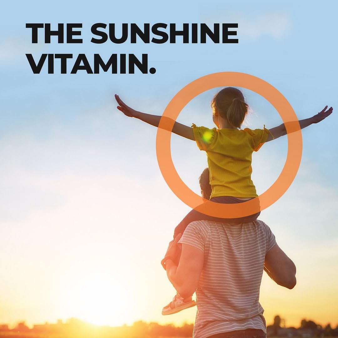 Vitamin World Mega-Potency Vitamin D3 5000 IU - 100 Softgels, Supports Bone Health and Immune System, Rapid-Release Formula, Gluten-Free