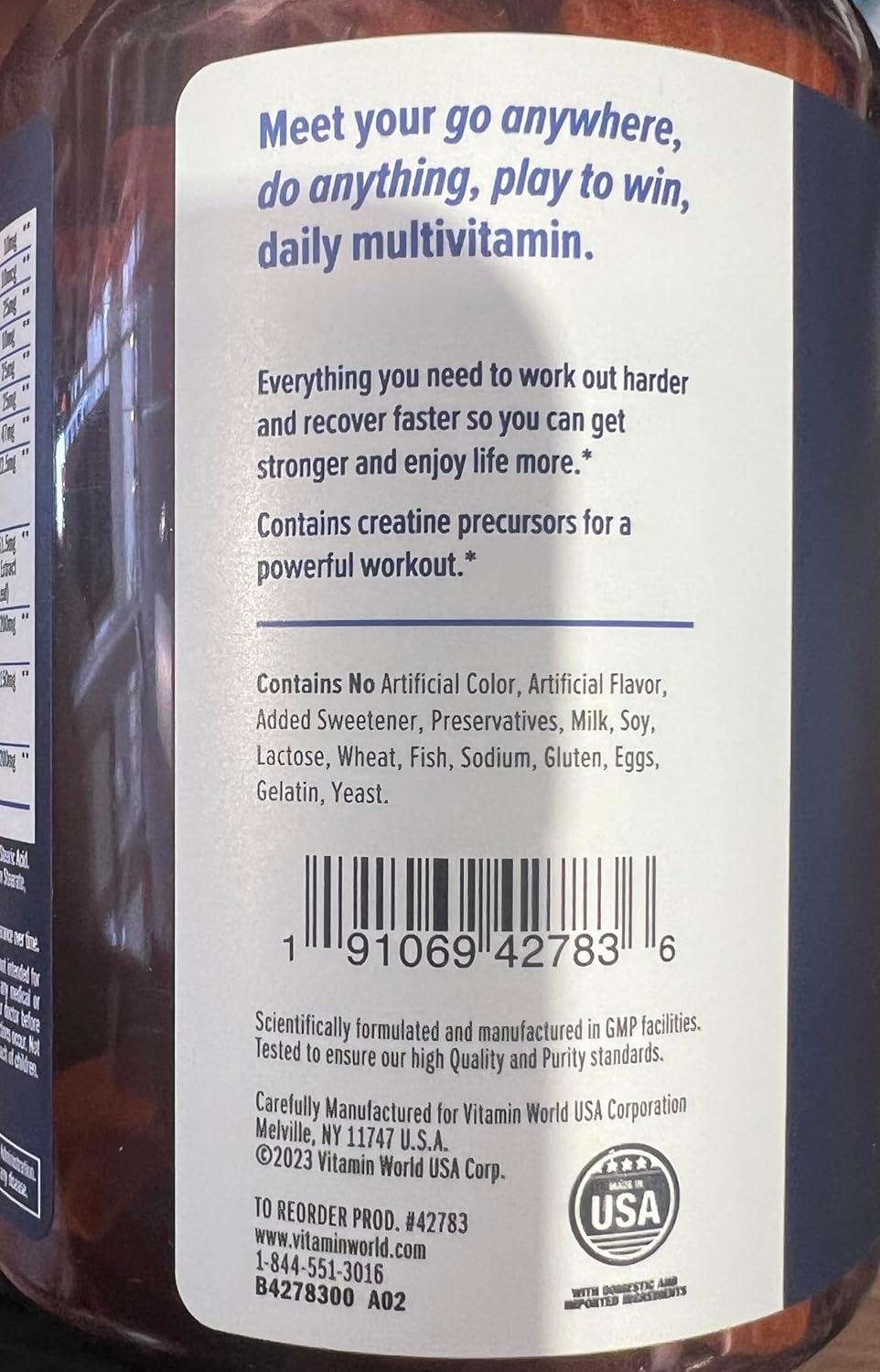 Vitamin World Men's Multi Sport Ultra 360 (180 Count)