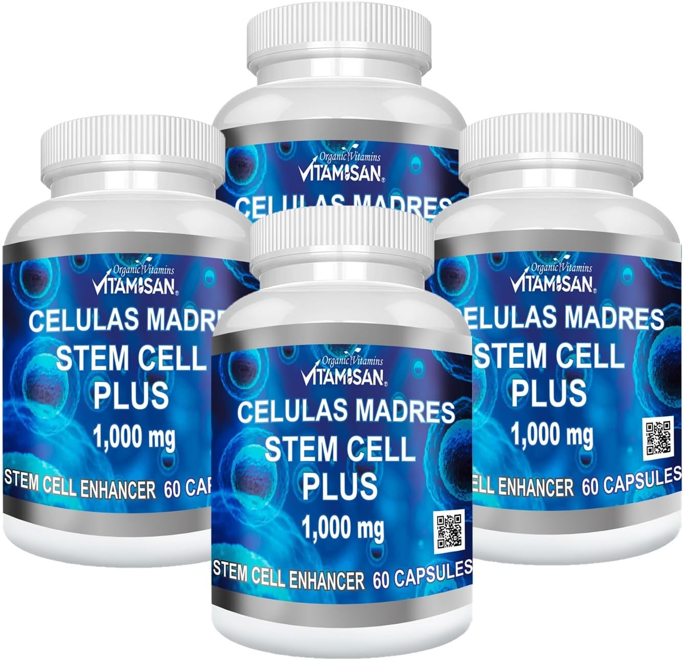 Vitamisan Blue Green Algae Stem Cells Supplement 4 Bottles