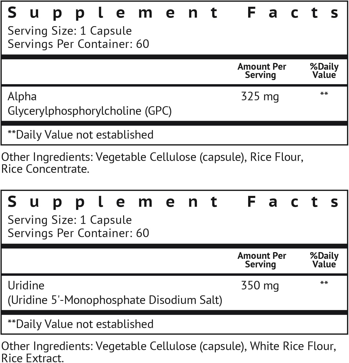 VitaMonk Brain Boost Bundle with Alpha GPC, Uridine, Low Dose Caffeine, and L-Theanine - Cognitive Enhancement Supplement Pack