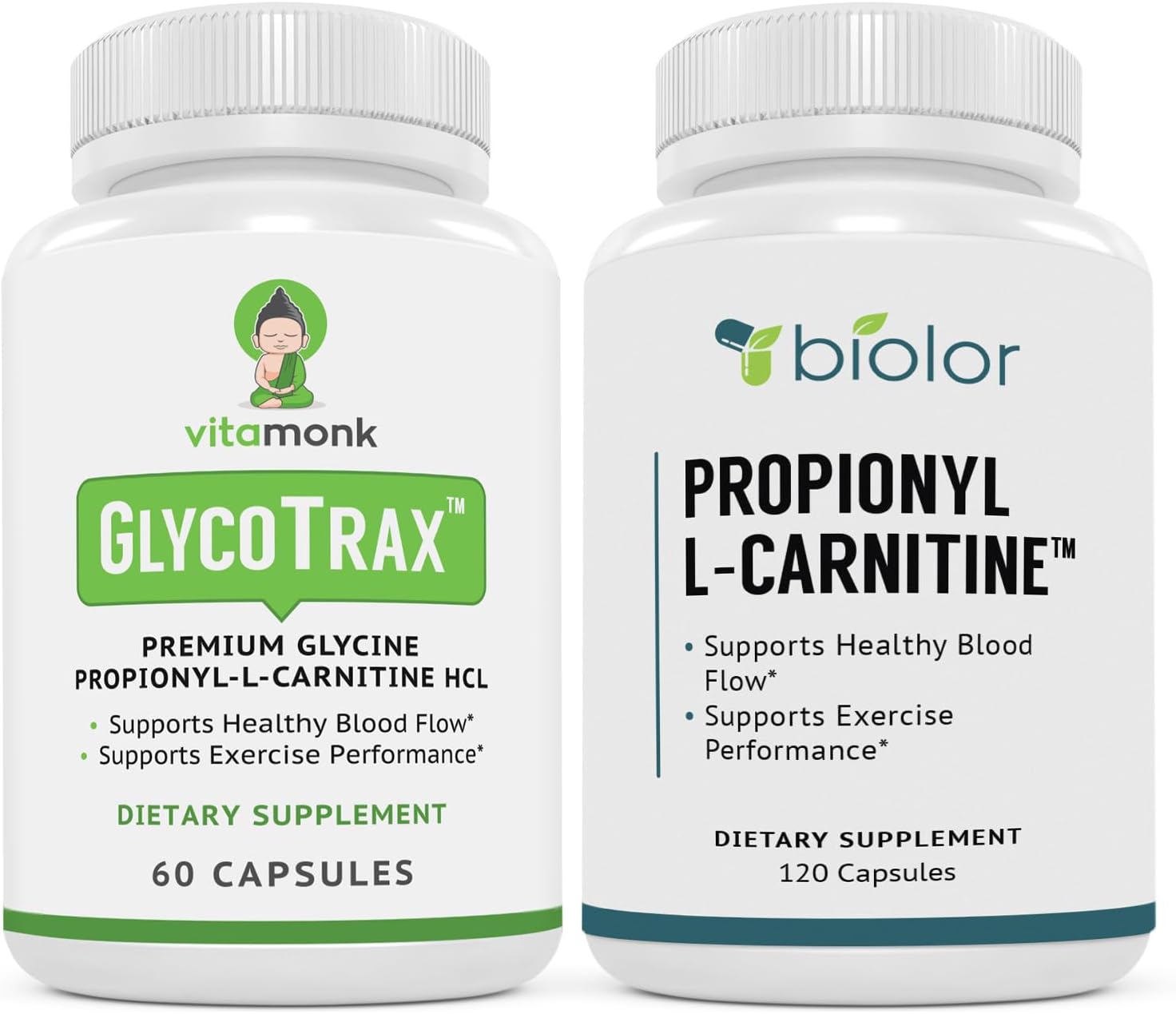 VitaMonk GPLC & PLCAR Capsules for Improved Blood Circulation - Circulation Boost Bundle