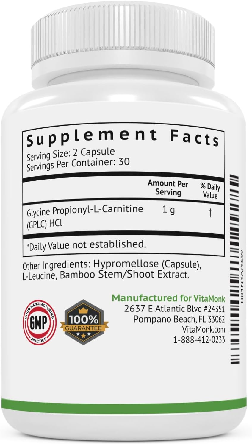 VitaMonk GPLC & PLCAR Capsules for Improved Blood Circulation - Circulation Boost Bundle