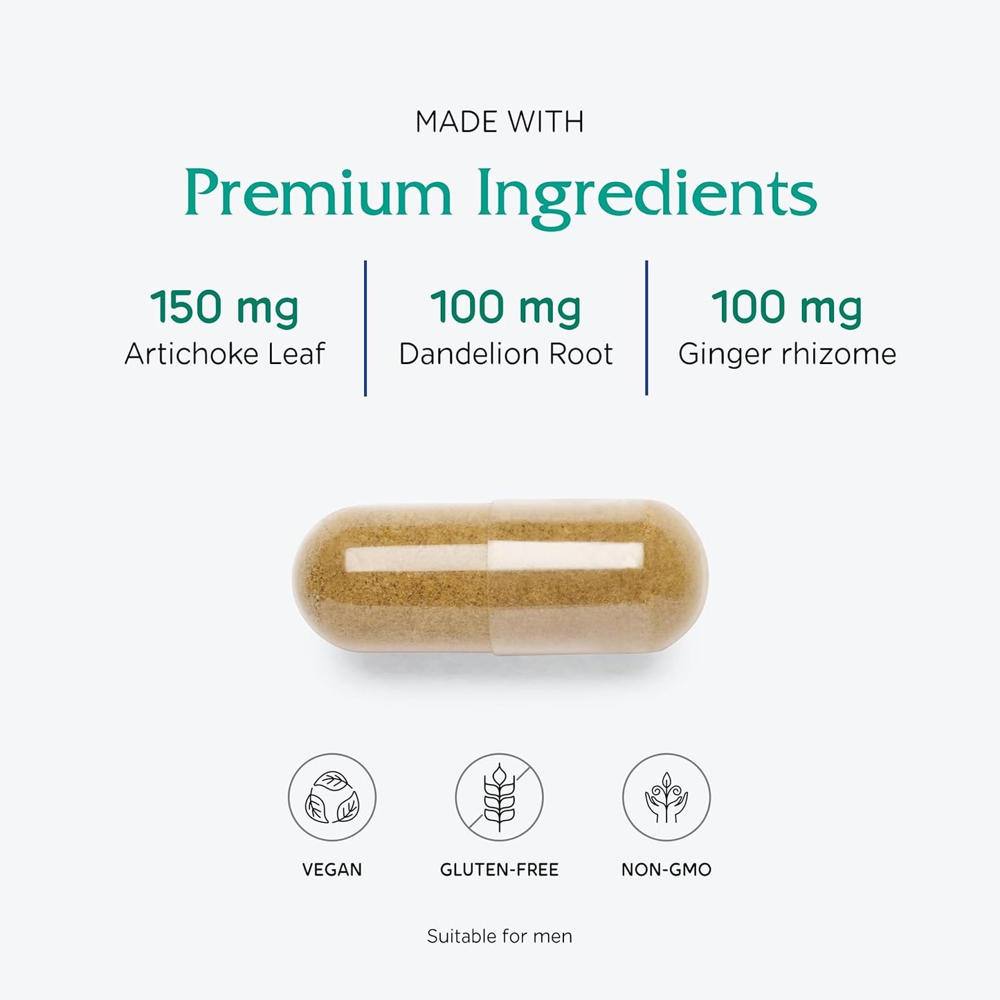 Vitanica Bitters Extra Capsules - Vegan Digestion Support Supplement (30 Count)