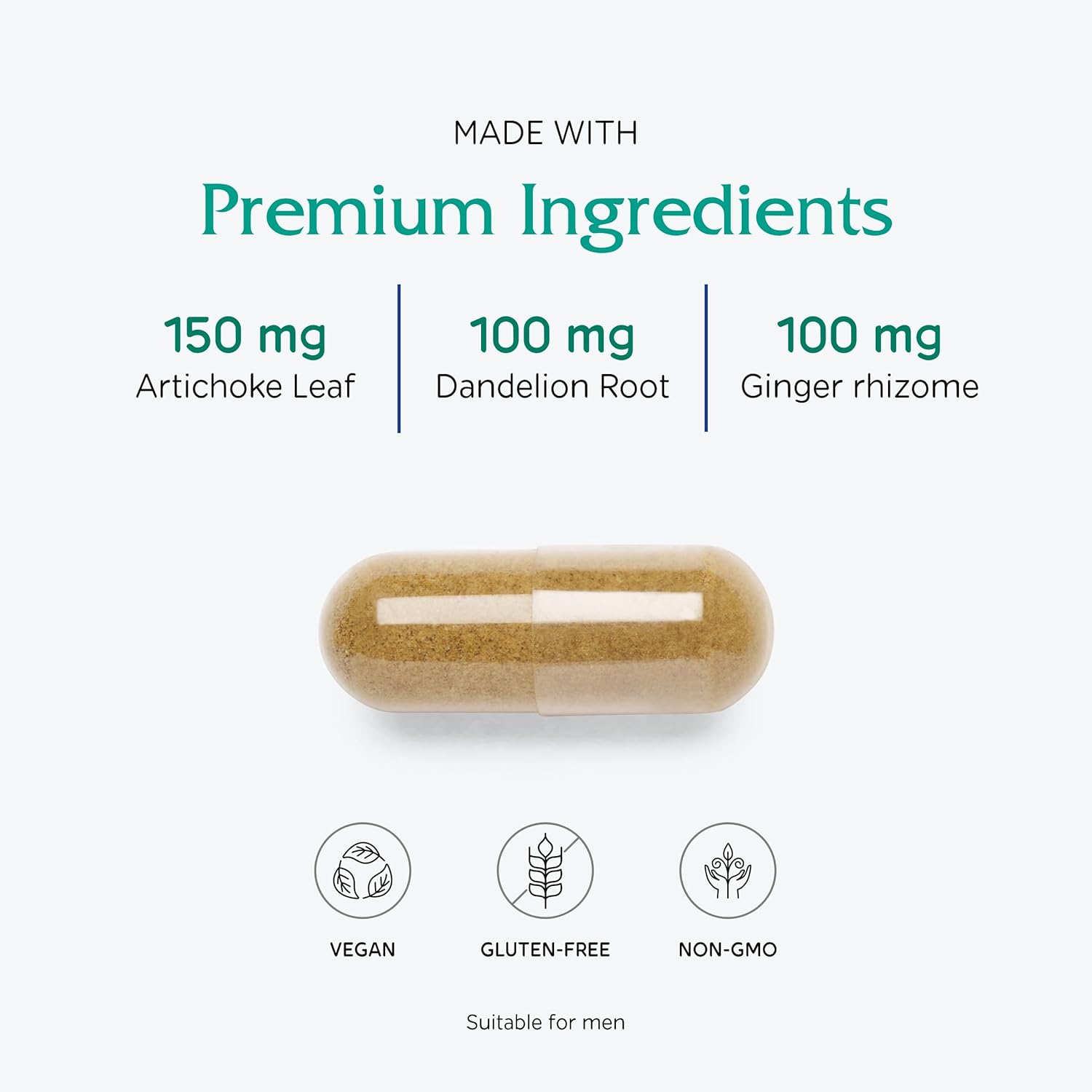 Vitanica Bitters Extra Capsules - Vegan Digestion Support Supplement (30 Count)