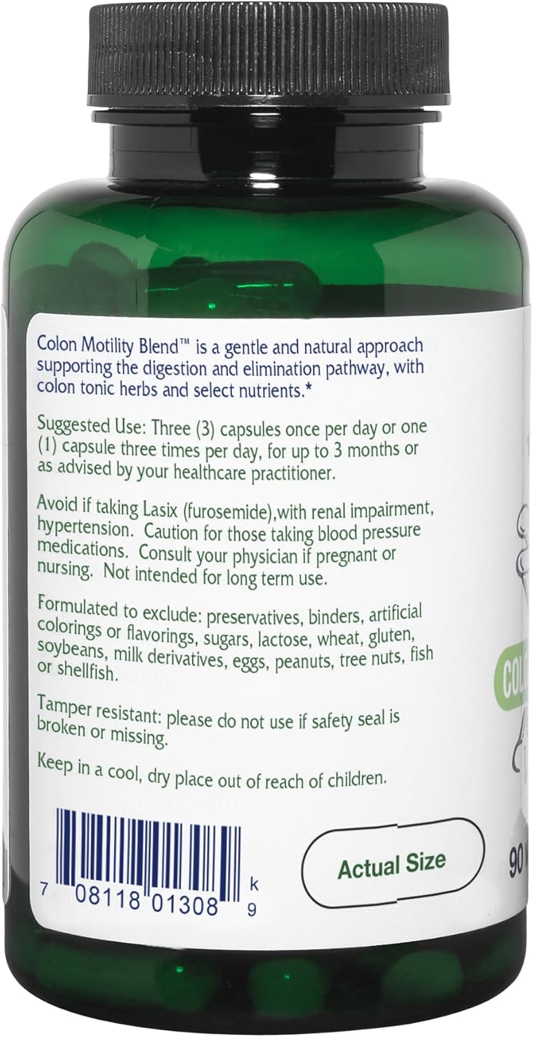 Vitanica Colon Support Vegan Capsules - 90 Count Colon Motility Blend