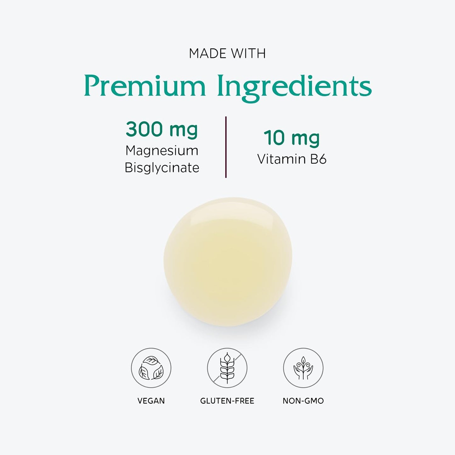 Vitanica Liquid Magnesium Bisglycinate Chelate 300mg with Vitamin B6 - Orange Flavor - Vegan, Gluten Free, Non-GMO - 16 fl oz