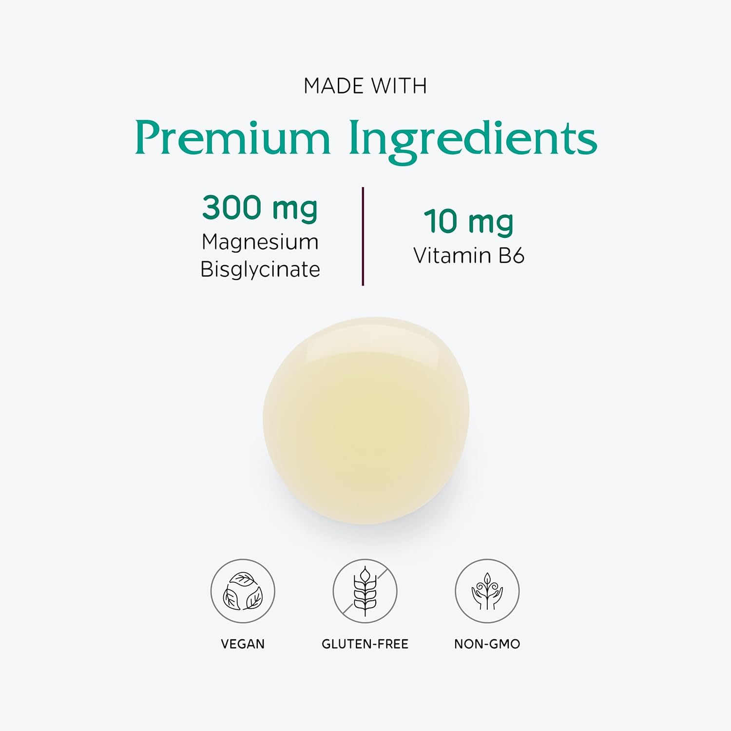 Vitanica Liquid Magnesium Bisglycinate Chelate 300mg with Vitamin B6 - Orange Flavor - Vegan, Gluten Free, Non-GMO - 16 fl oz