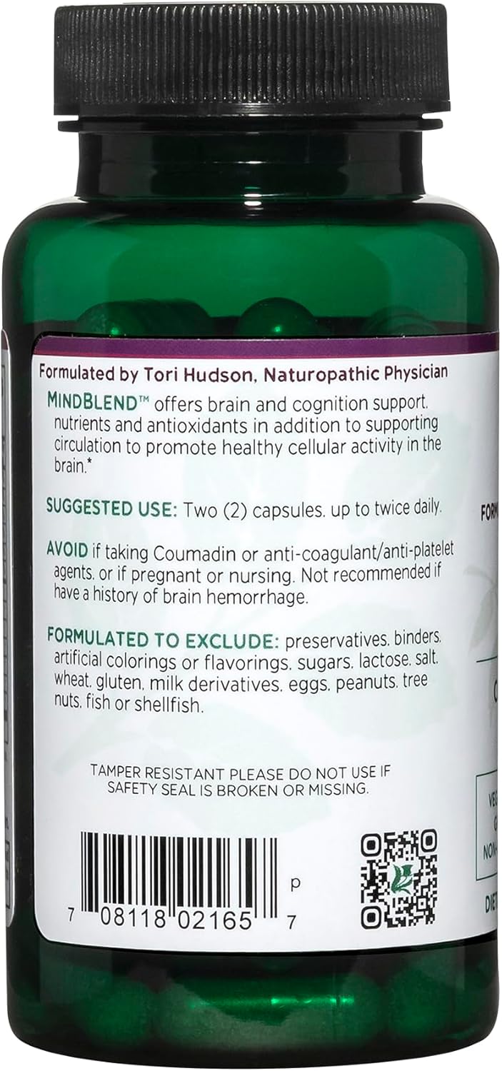 Vitanica MindBlend Vegan Brain Support Supplement - 60 Capsules