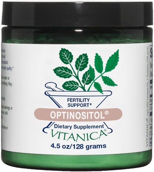 Vitanica Optinositol Women's Health Supplement with Myo-Inositol & D-Chiro Inositol for Ovulation Support - 4.4 Oz