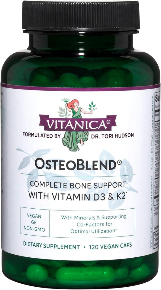 Vitanica OsteoBlend: Vegan Bone Support Supplement - 120 Capsules