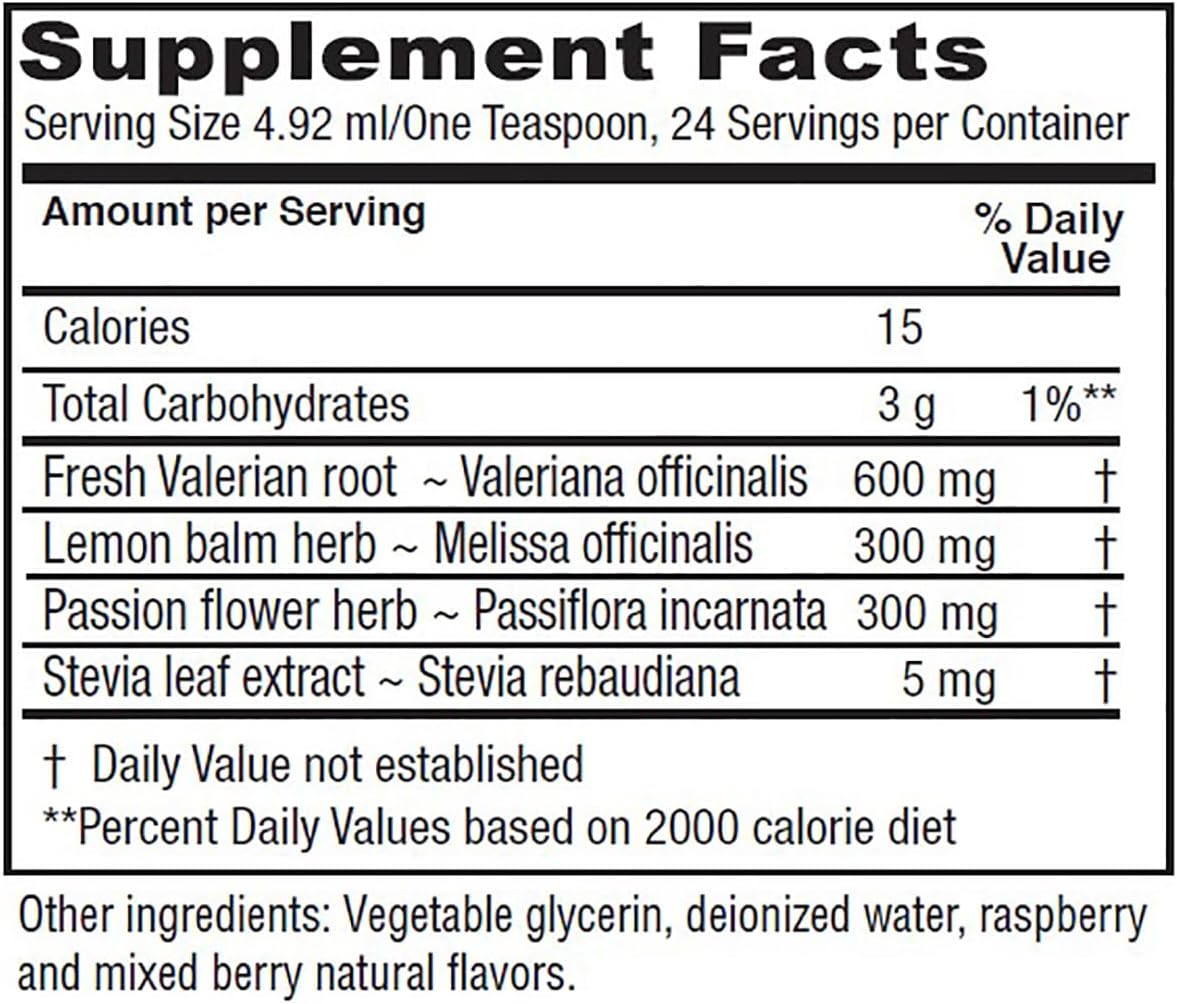 Vitanica Sleep Tonic Liquid Supplement for Adults - Natural Sleep Aid with Valerian Root, Lemon Balm, and Passion Flower - Vegan, 4 oz