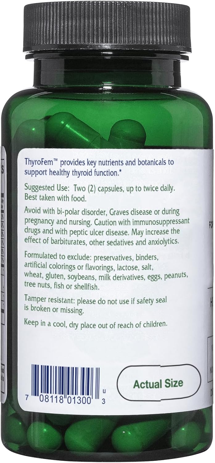 Vitanica ThyroFem: Vegan Thyroid Gland Support Supplement - 60 Capsules