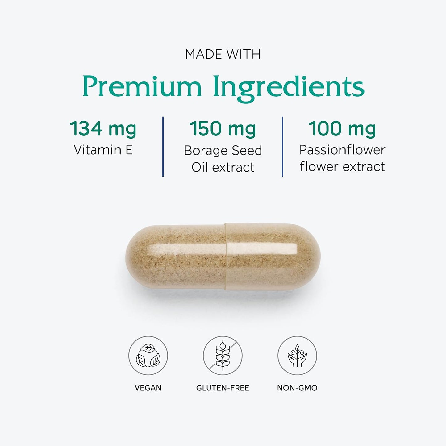 Vitanica Women's Phase I Premenstrual Support 120 Vegan Capsules