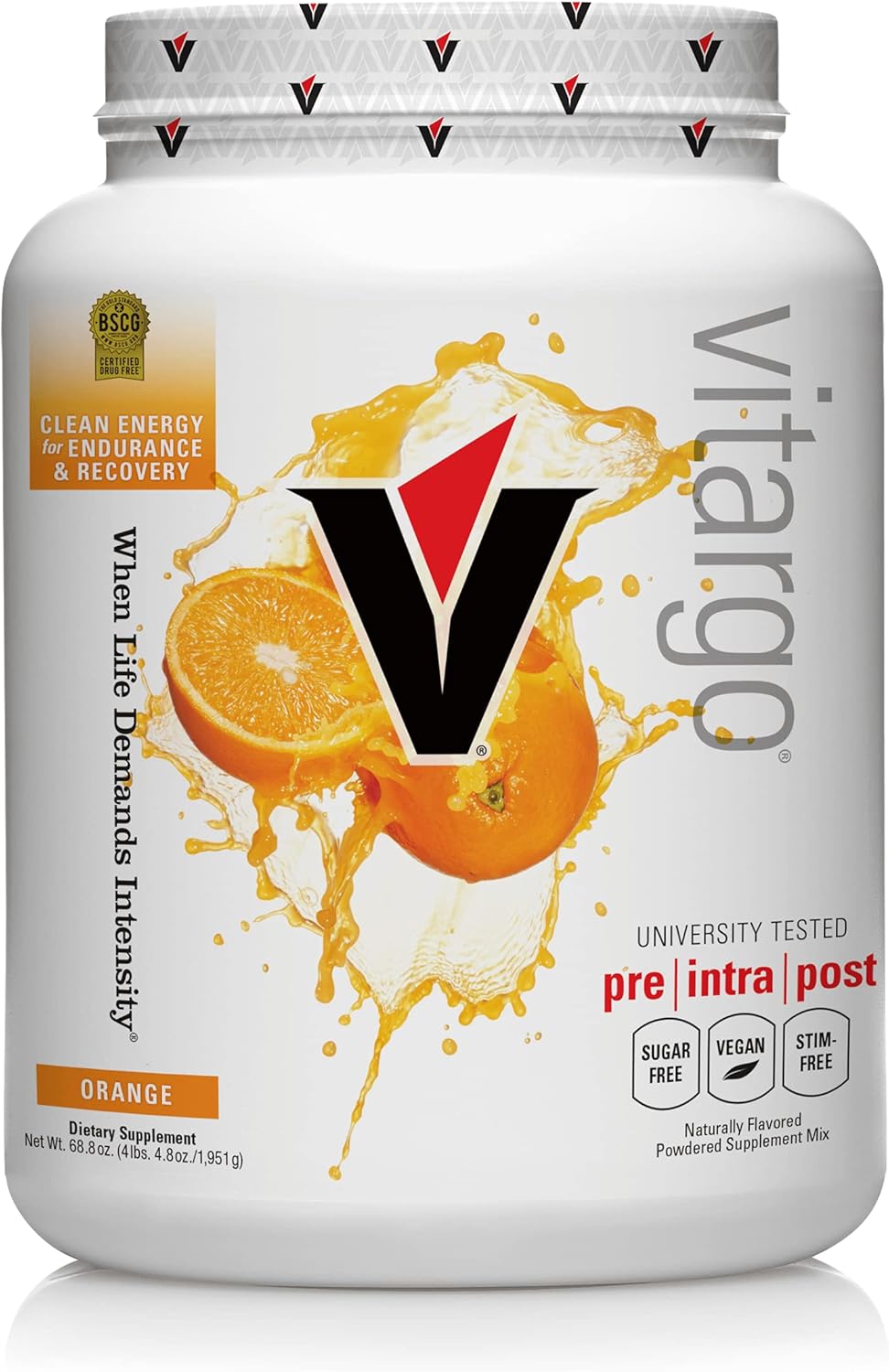 Vitargo Carbohydrate Powder 4.4 LBS Orange | Fast Muscle Glycogen Fuel | Pre & Post Workout Supplement for Recovery, Endurance, Muscle Gain