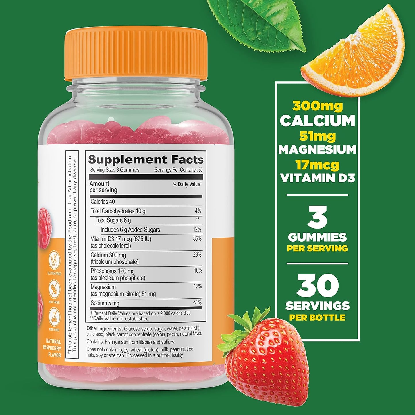 VitaWorks Lifeable Probiotic Gummies Bundle with Calcium Magnesium - 2 Billion CFU, Vitamin Supplement, Gluten-Free, GMO-Free Chewables